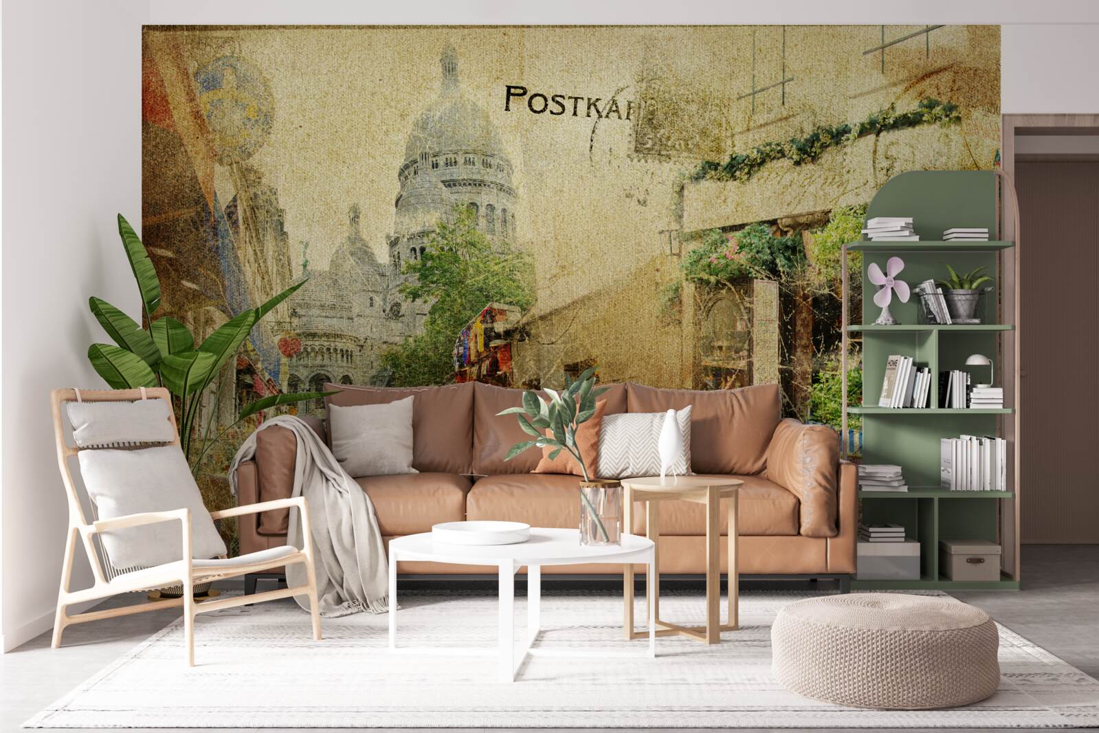 Fotobehang oude foto van de stad