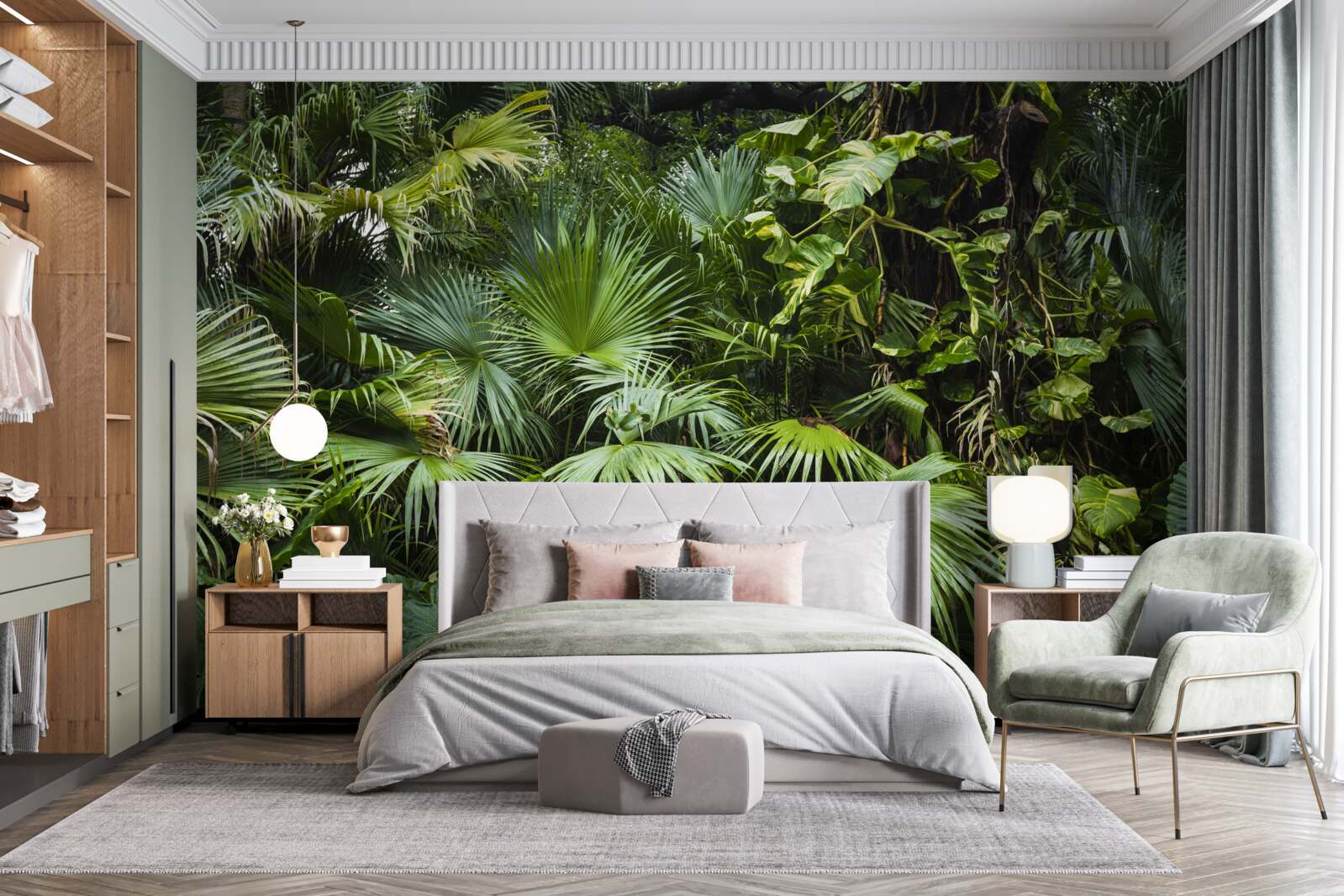 Fotobehang de tropen zijn rijk aan groene vegetatie