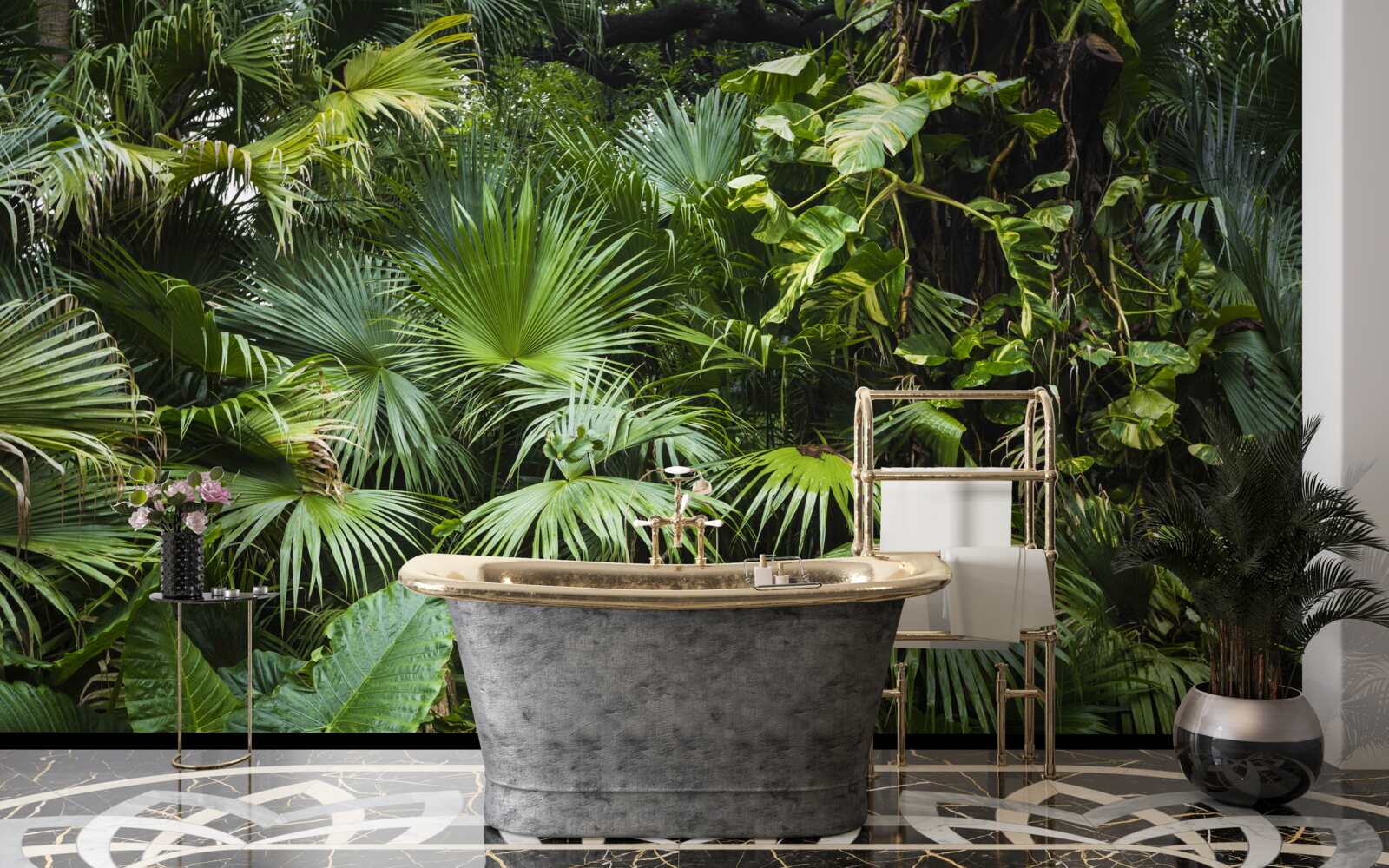 Fotobehang de tropen zijn rijk aan groene vegetatie