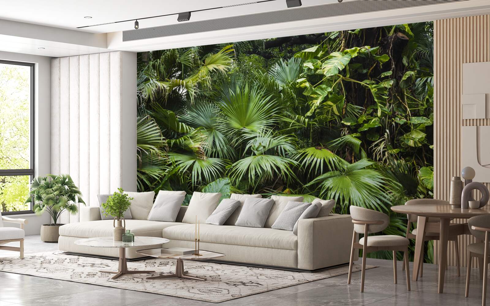 Fotobehang de tropen zijn rijk aan groene vegetatie