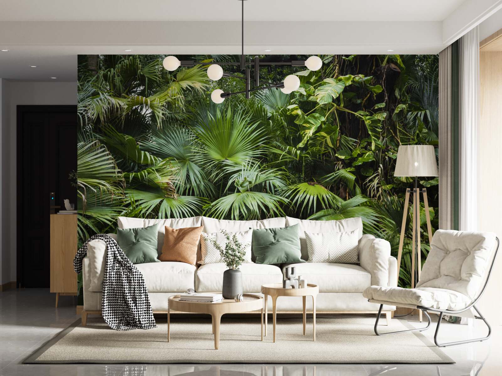 Fotobehang de tropen zijn rijk aan groene vegetatie