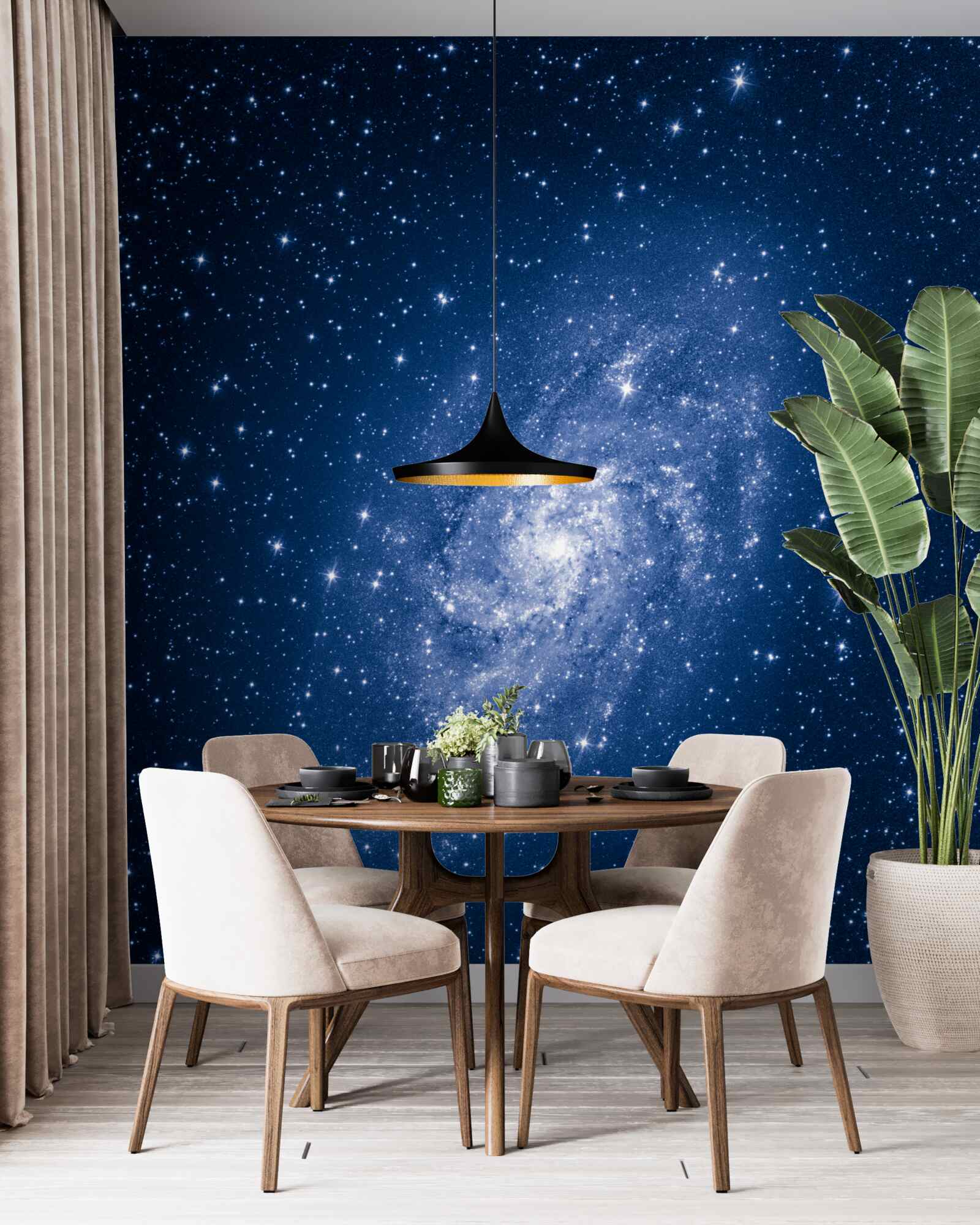 Fotobehang een sterrenstelsel in de sterrenruimte