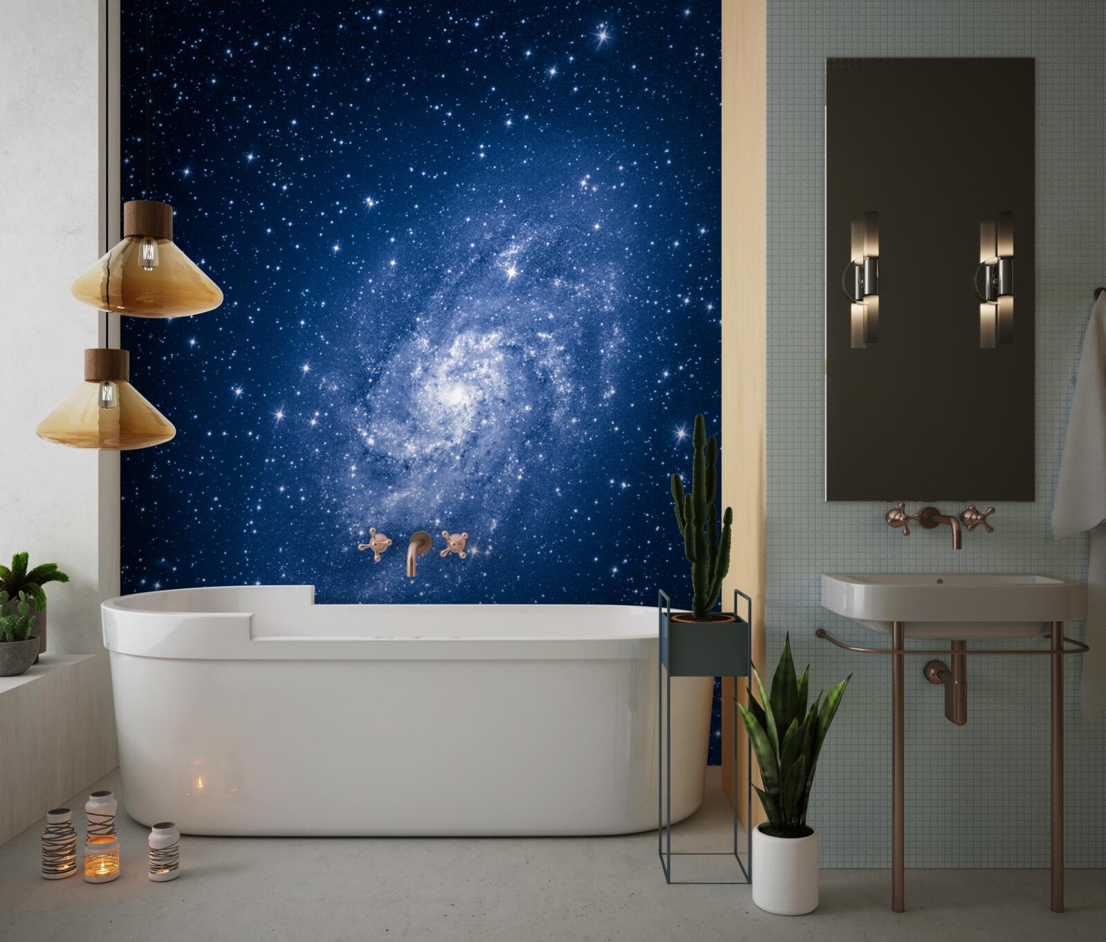 Fotobehang een sterrenstelsel in de sterrenruimte