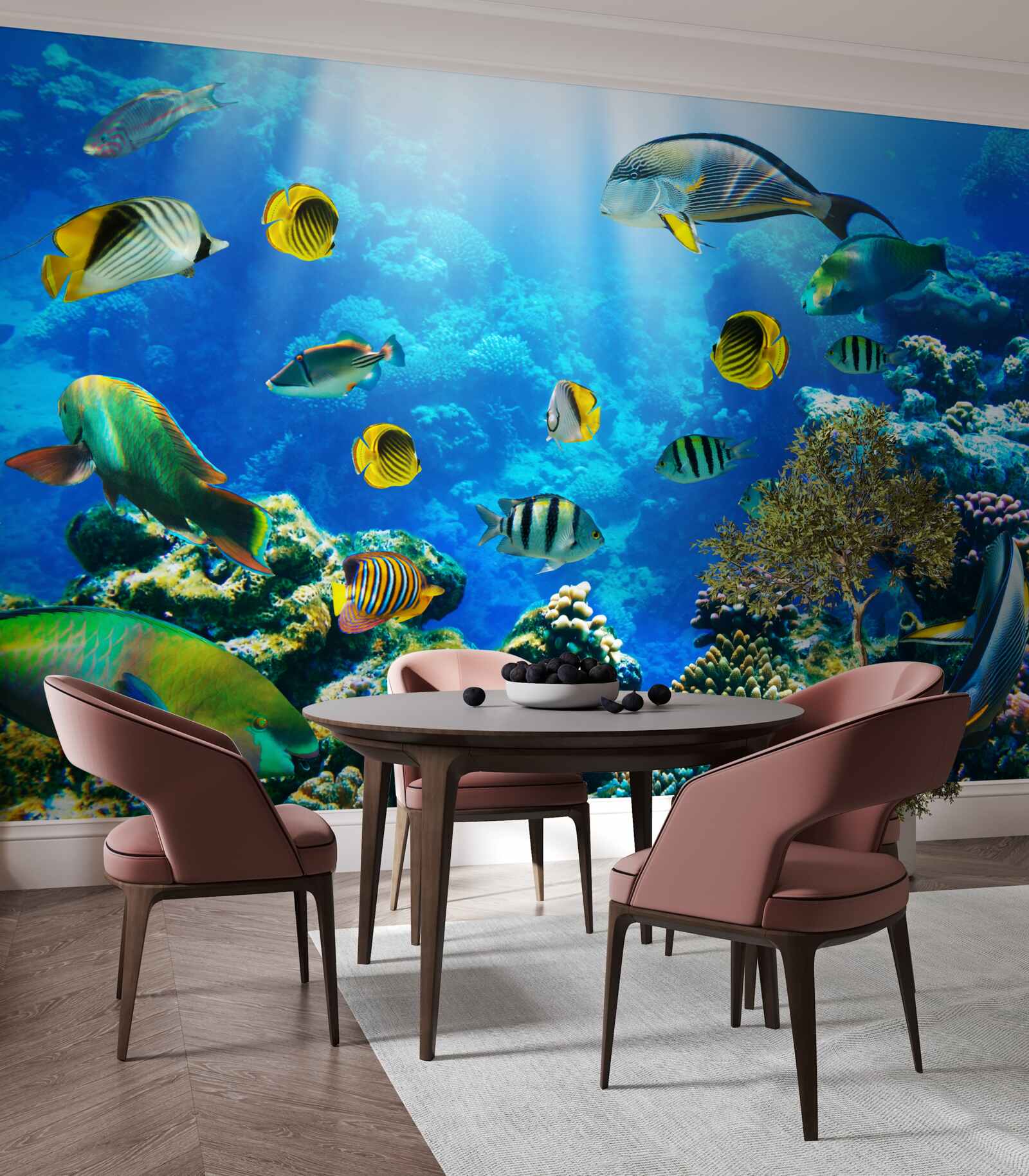 Fotobehang waterbewoners in de diepte