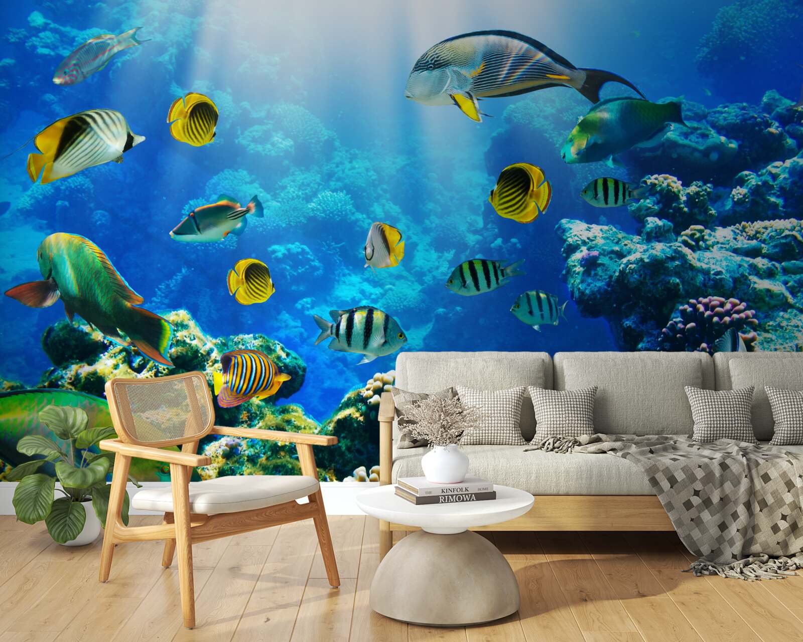 Fotobehang waterbewoners in de diepte