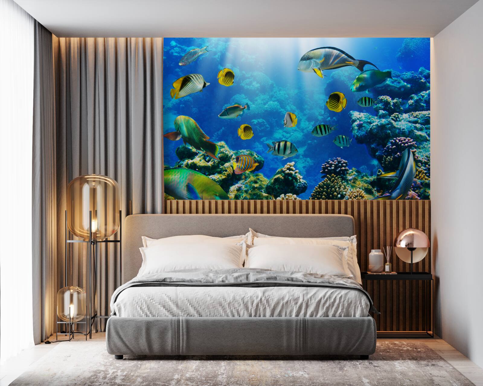 Fotobehang waterbewoners in de diepte