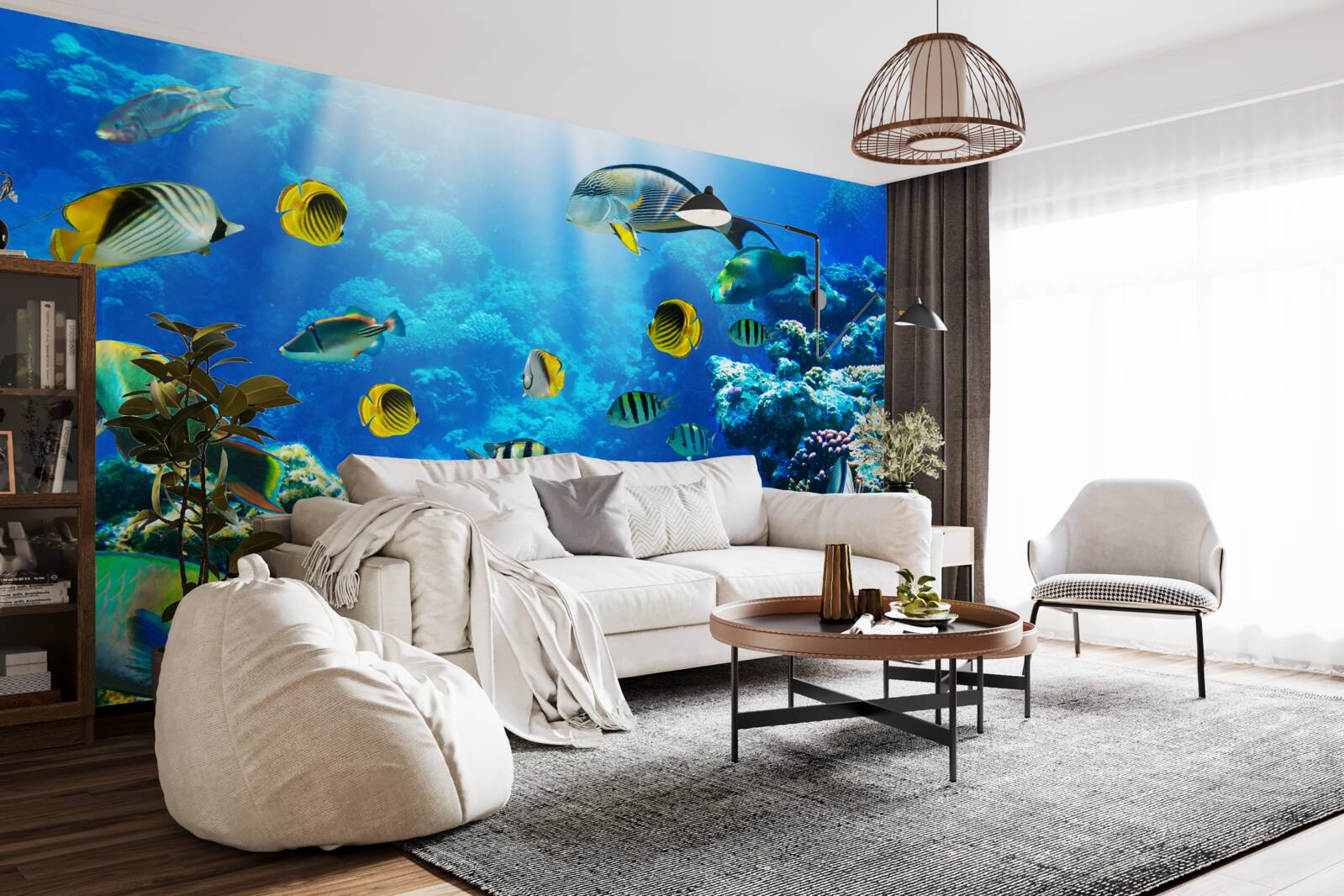 Fotobehang waterbewoners in de diepte