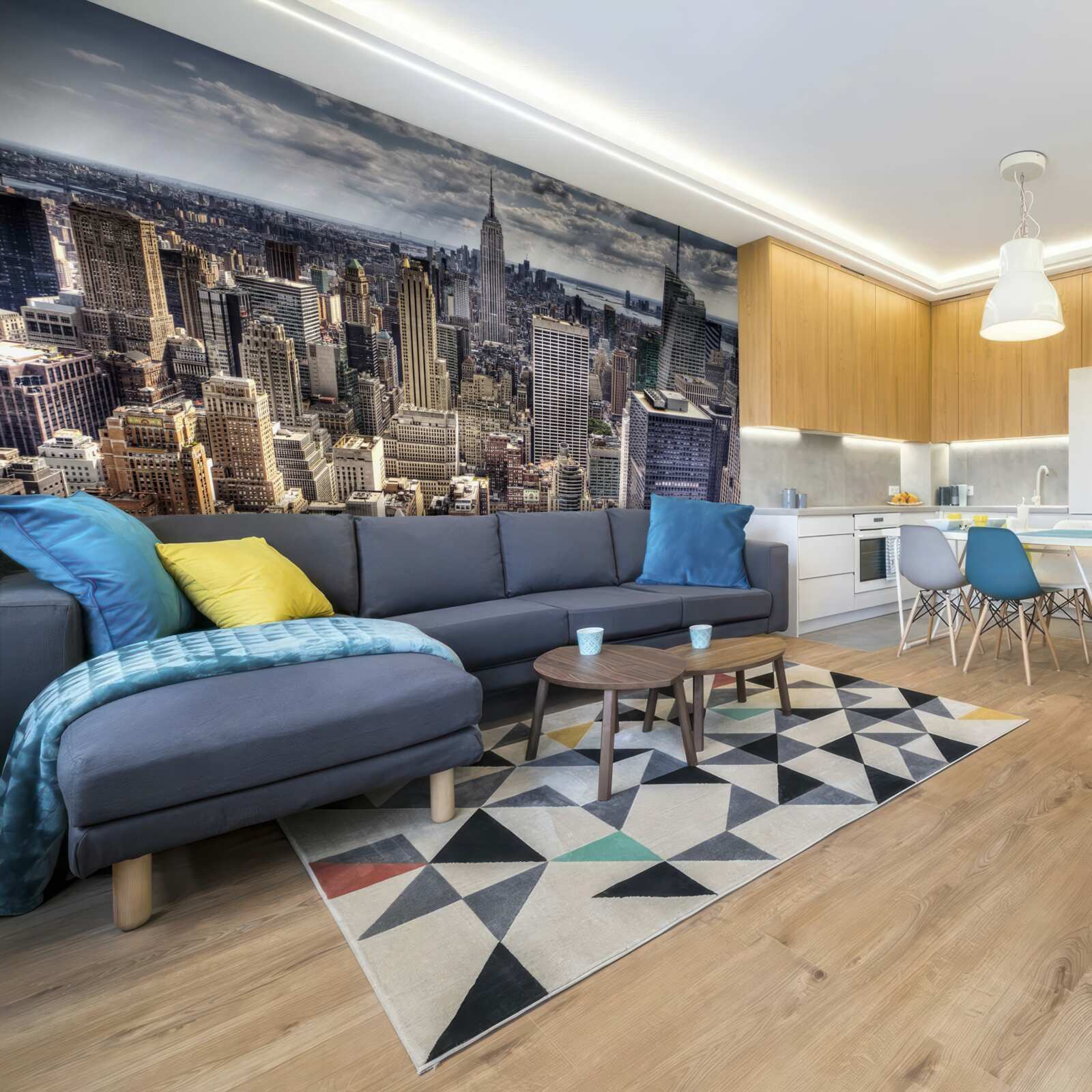 Fotobehang new york wacht op de regen