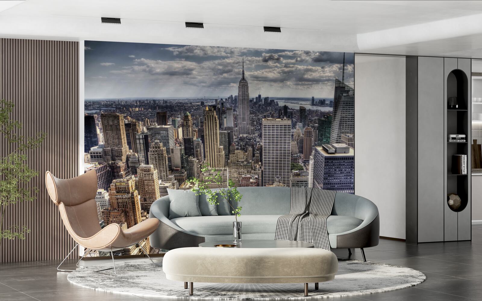 Fotobehang new york wacht op de regen