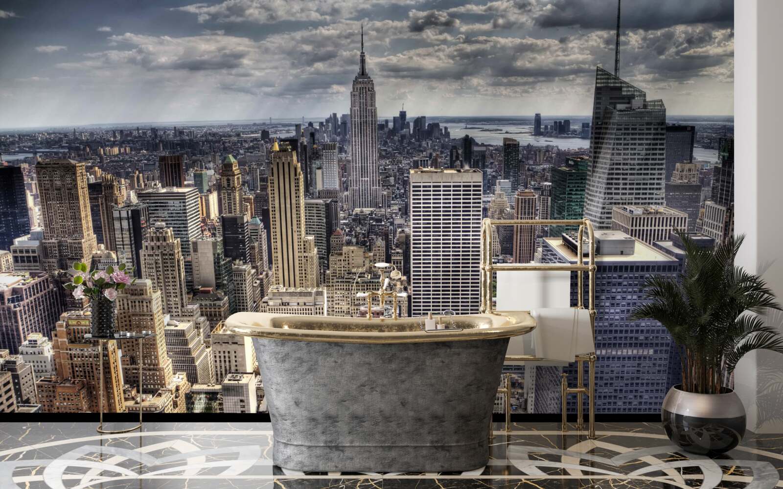 Fotobehang new york wacht op de regen