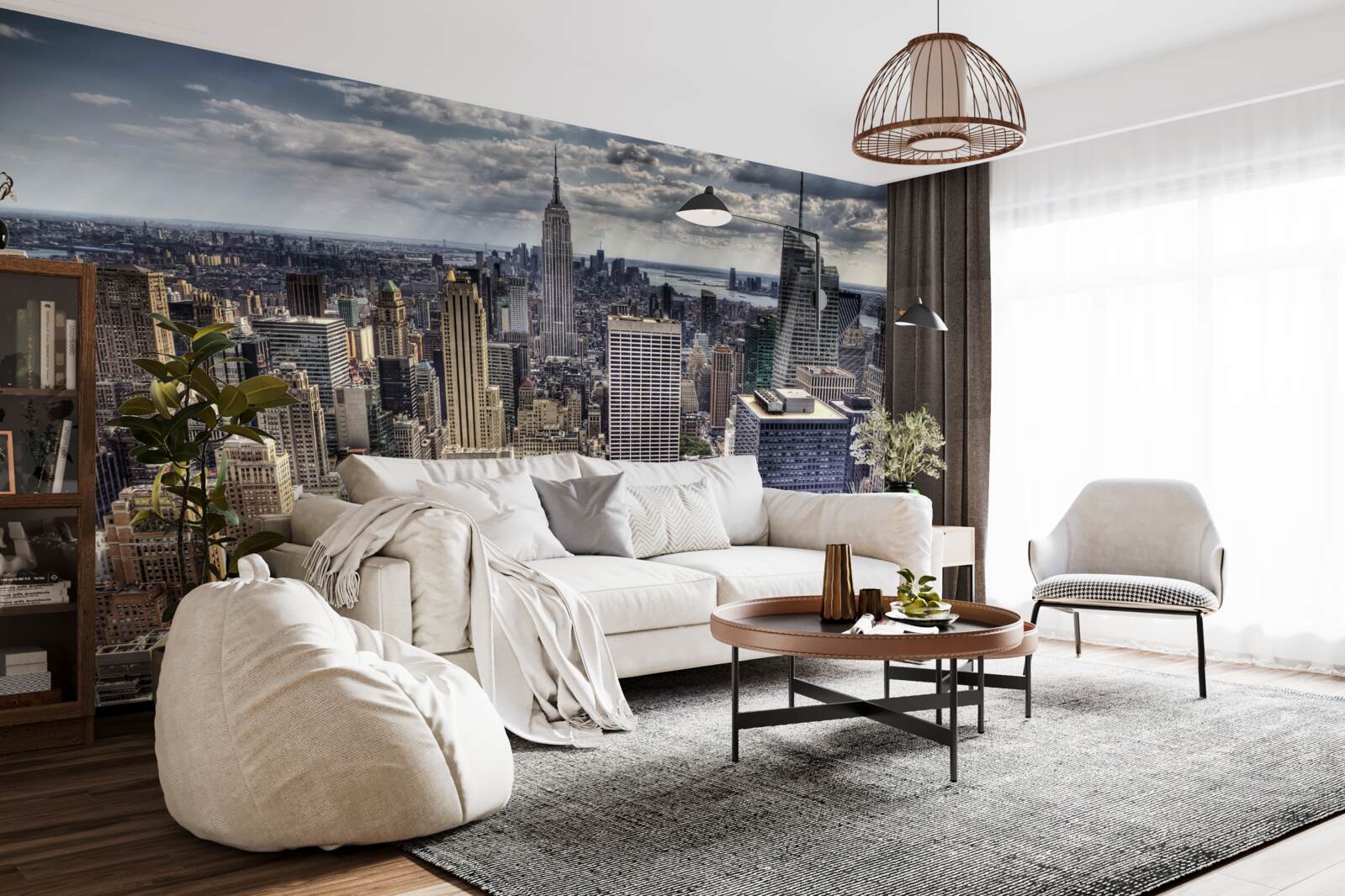 Fotobehang new york wacht op de regen