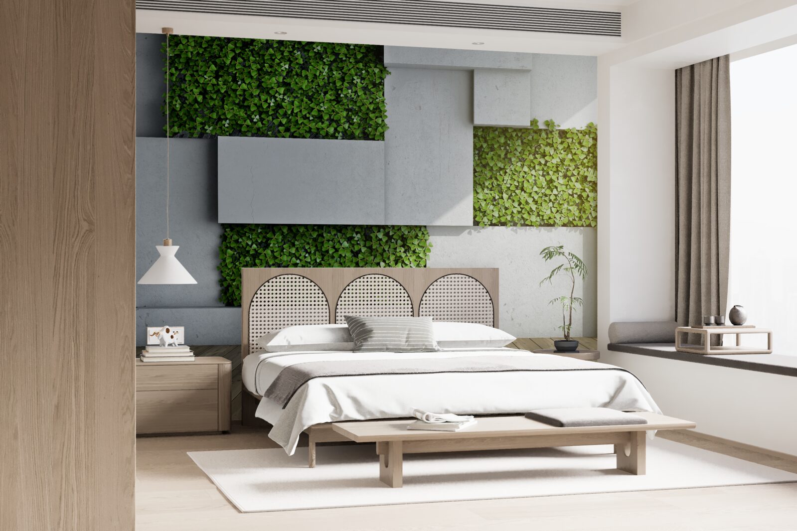 Fotobehang groene wanddecoratie