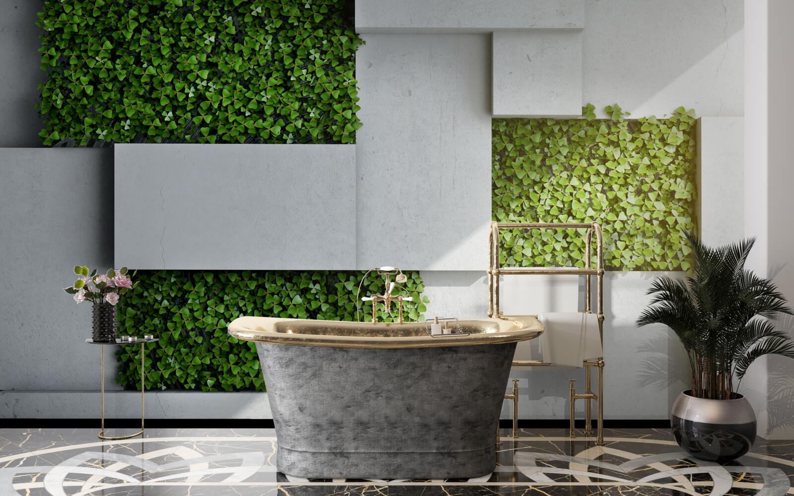 Fotobehang groene wanddecoratie