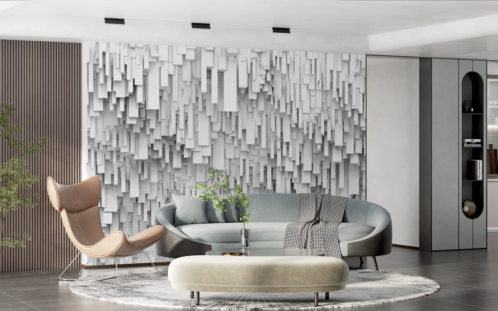 Fotobehang samenvatting regen