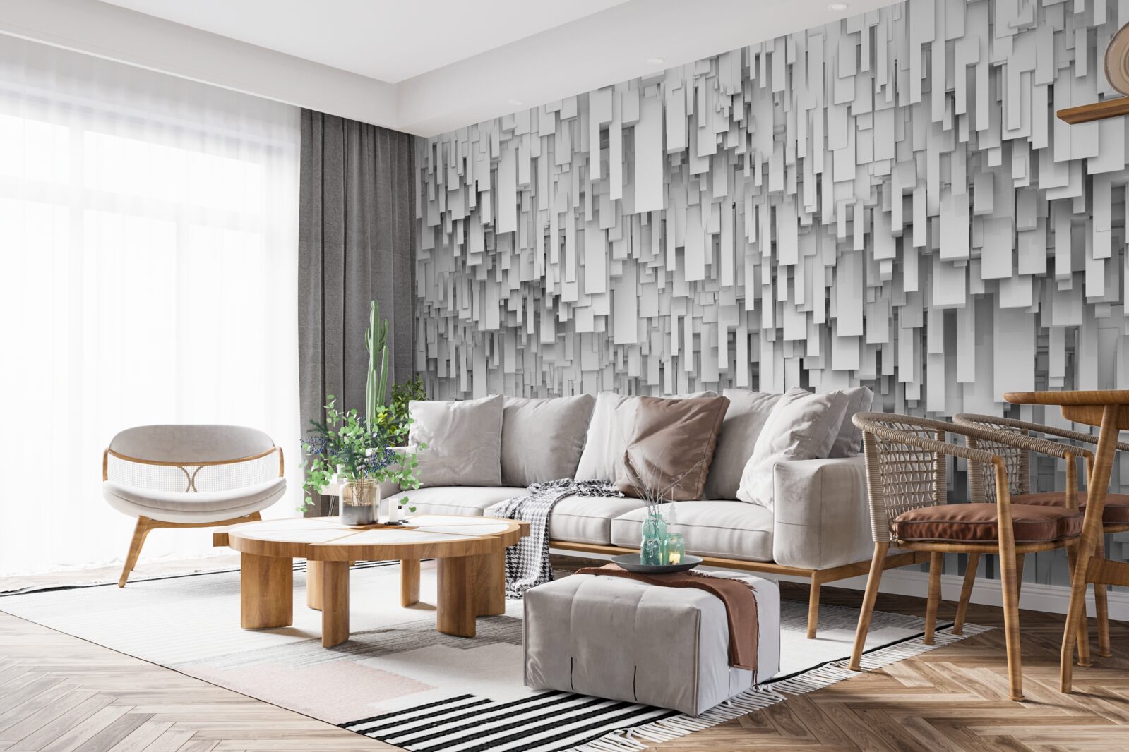 Fotobehang samenvatting regen