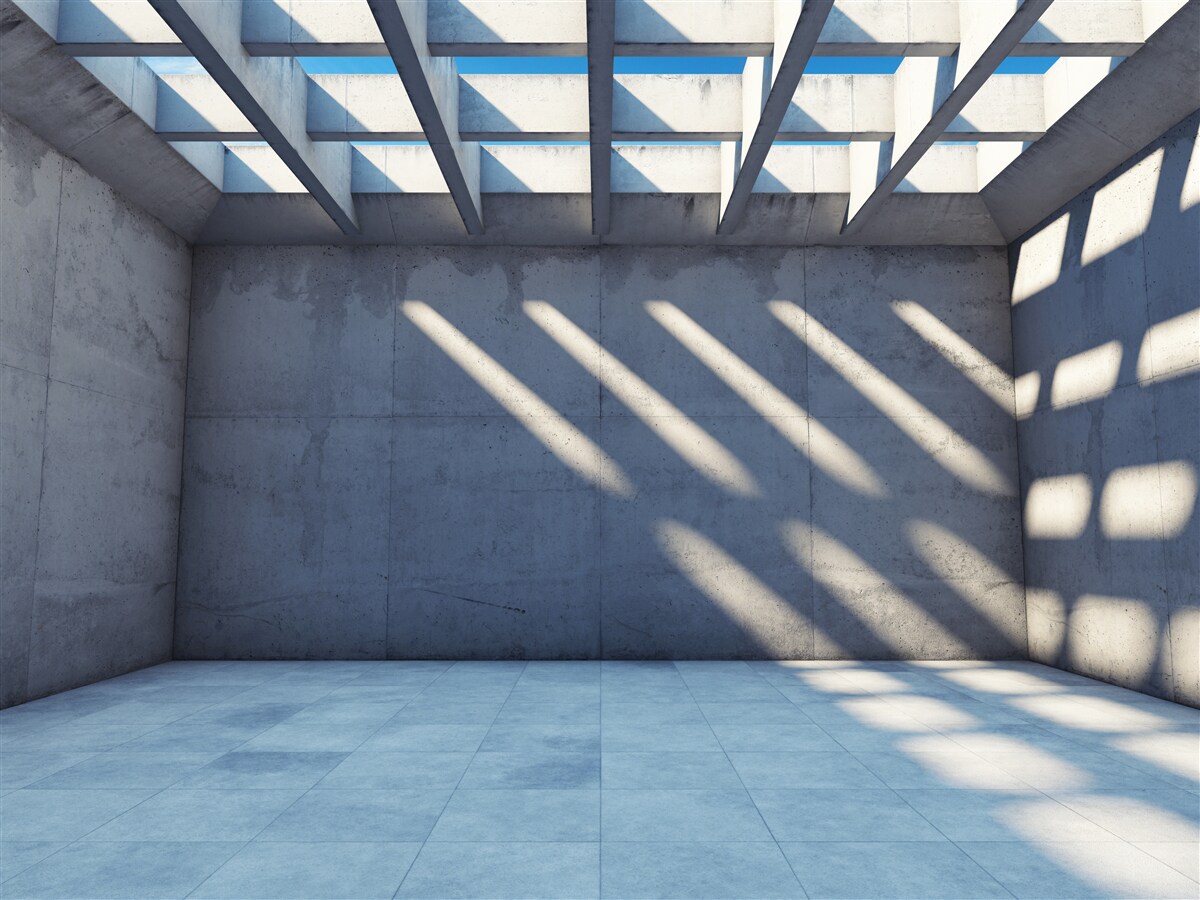 Fotobehang rasterplafond met vierkant patroon en transparantie