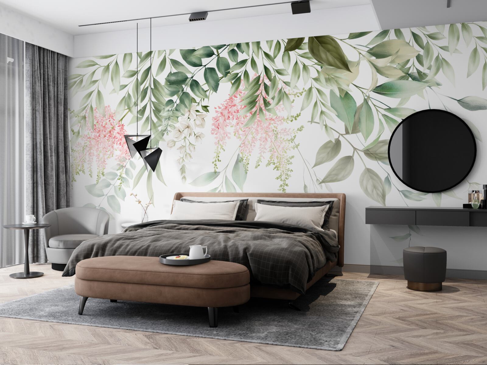 Fotobehang hangende tropische planten