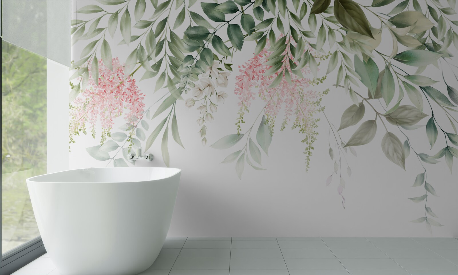 Fotobehang hangende tropische planten