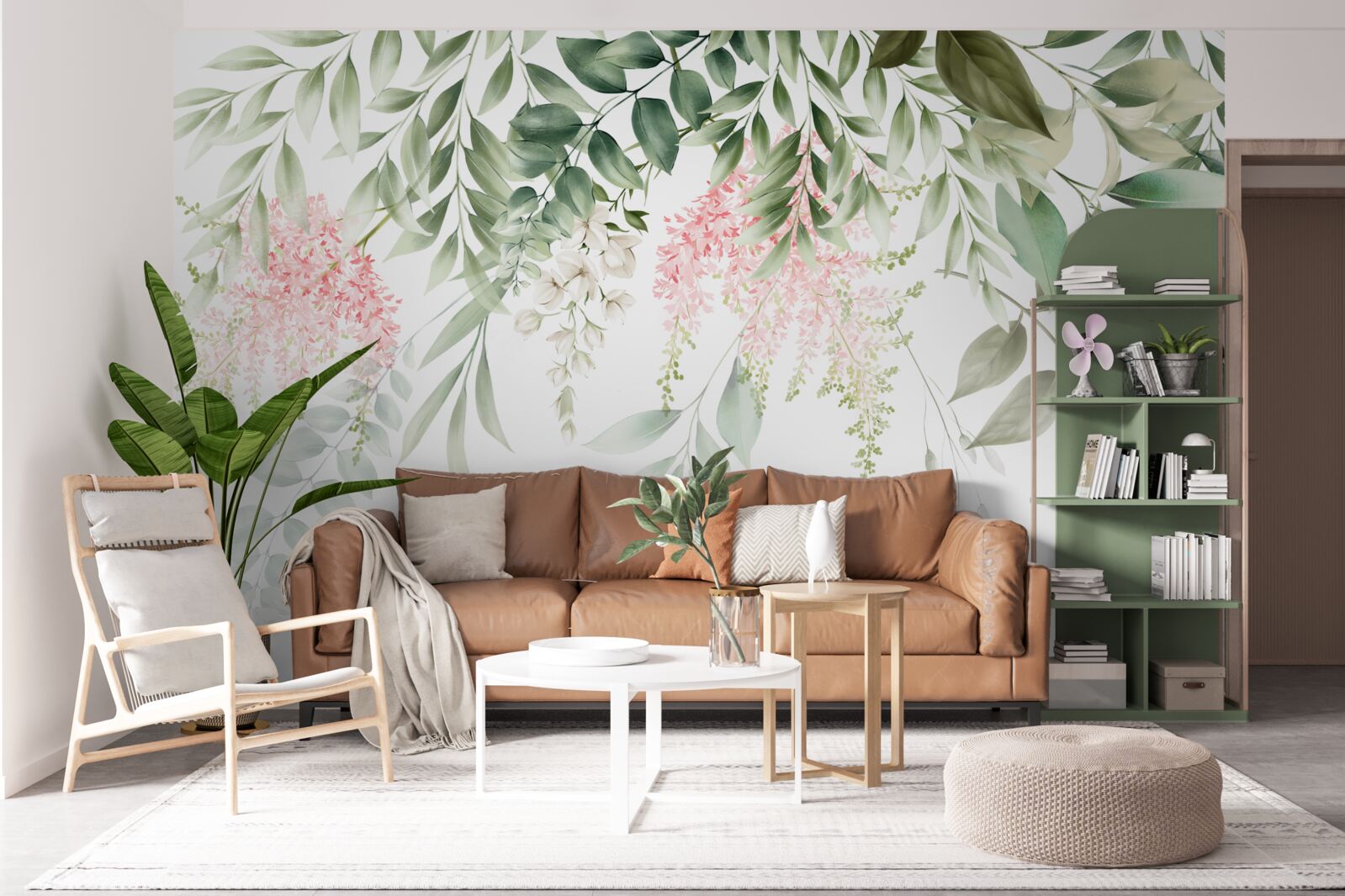 Fotobehang hangende tropische planten