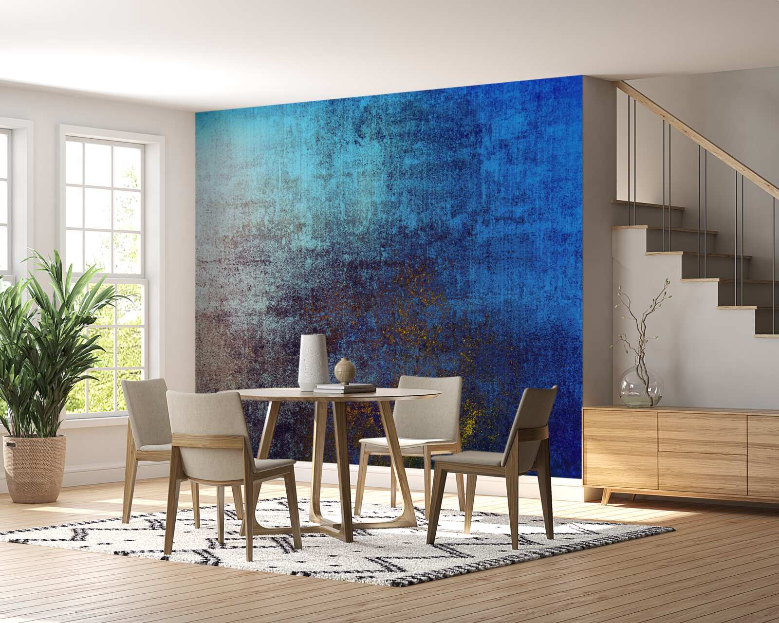 Fotobehang de dag maakt plaats voor de duisternis van de nacht