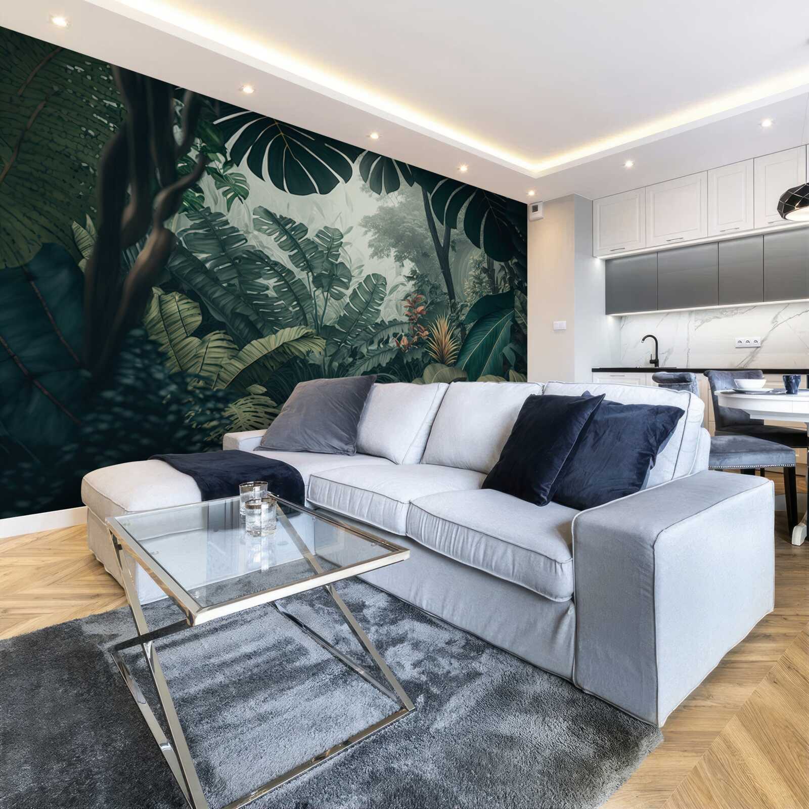 Fotobehang weelderige tropische vegetatie