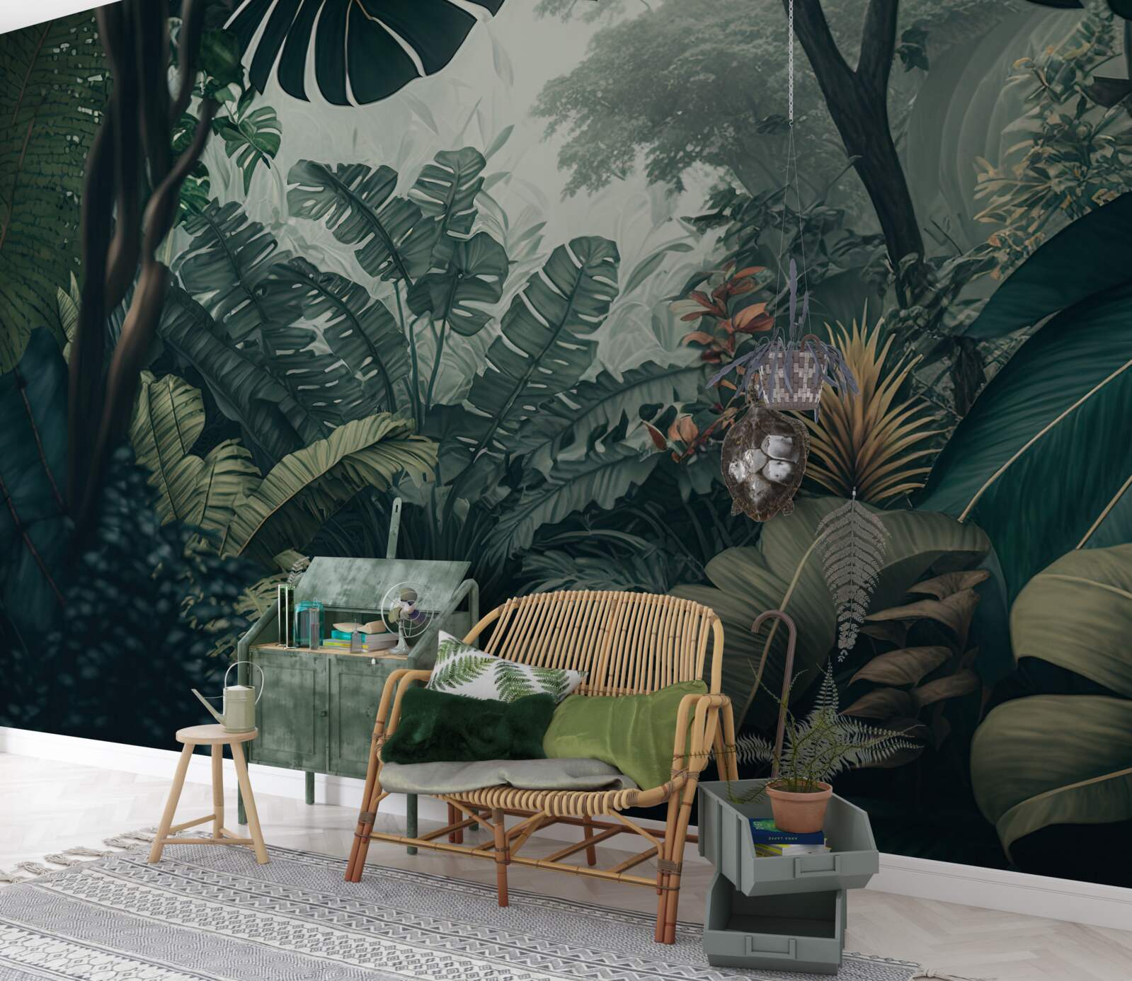 Fotobehang weelderige tropische vegetatie