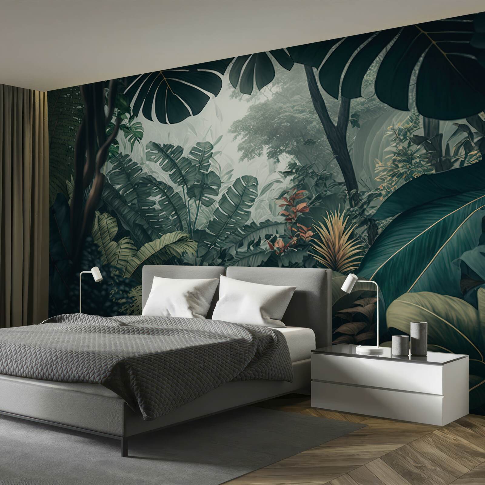 Fotobehang weelderige tropische vegetatie