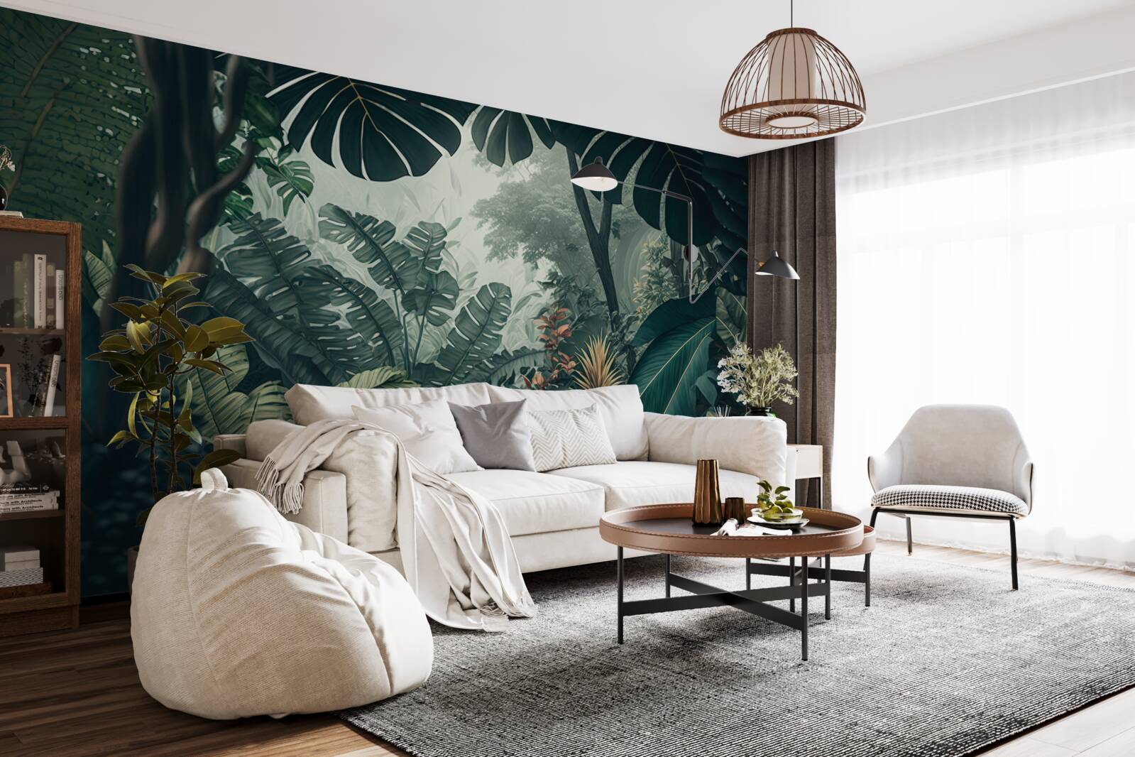 Fotobehang weelderige tropische vegetatie