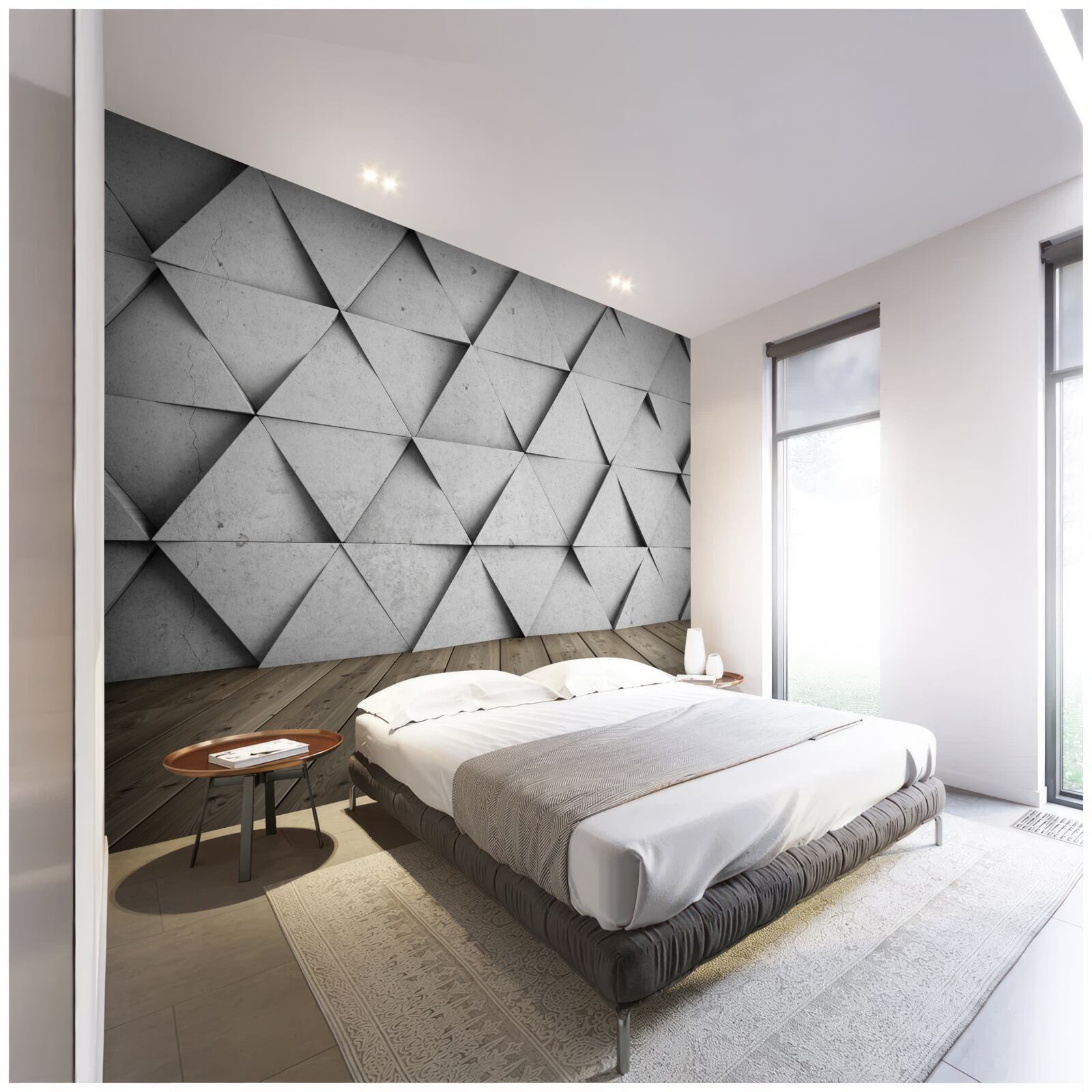 Fotobehang driedimensionale rechthoekige driehoeken