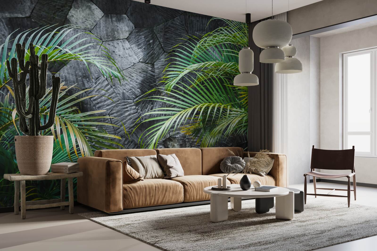 Fotobehang de varen vertrekt in de mistige nacht