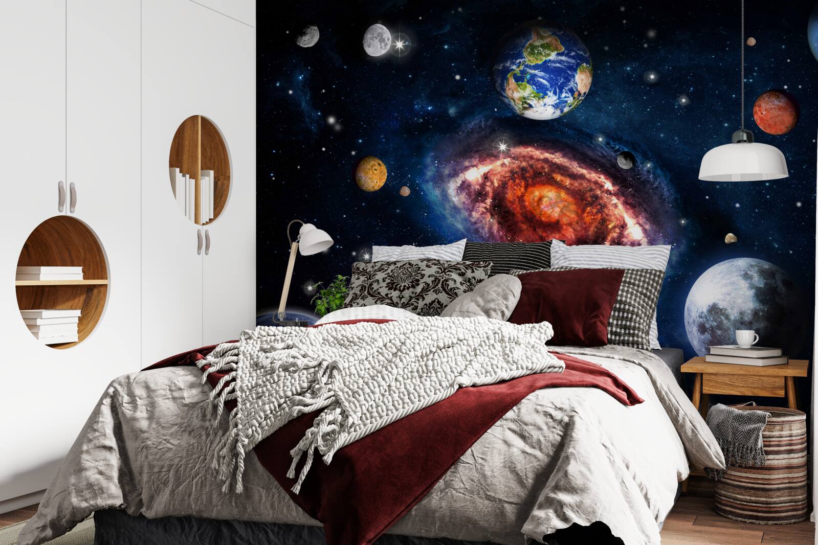 Fotobehang het sterrenstelsel dient als roterend veld voor kosmische objecten