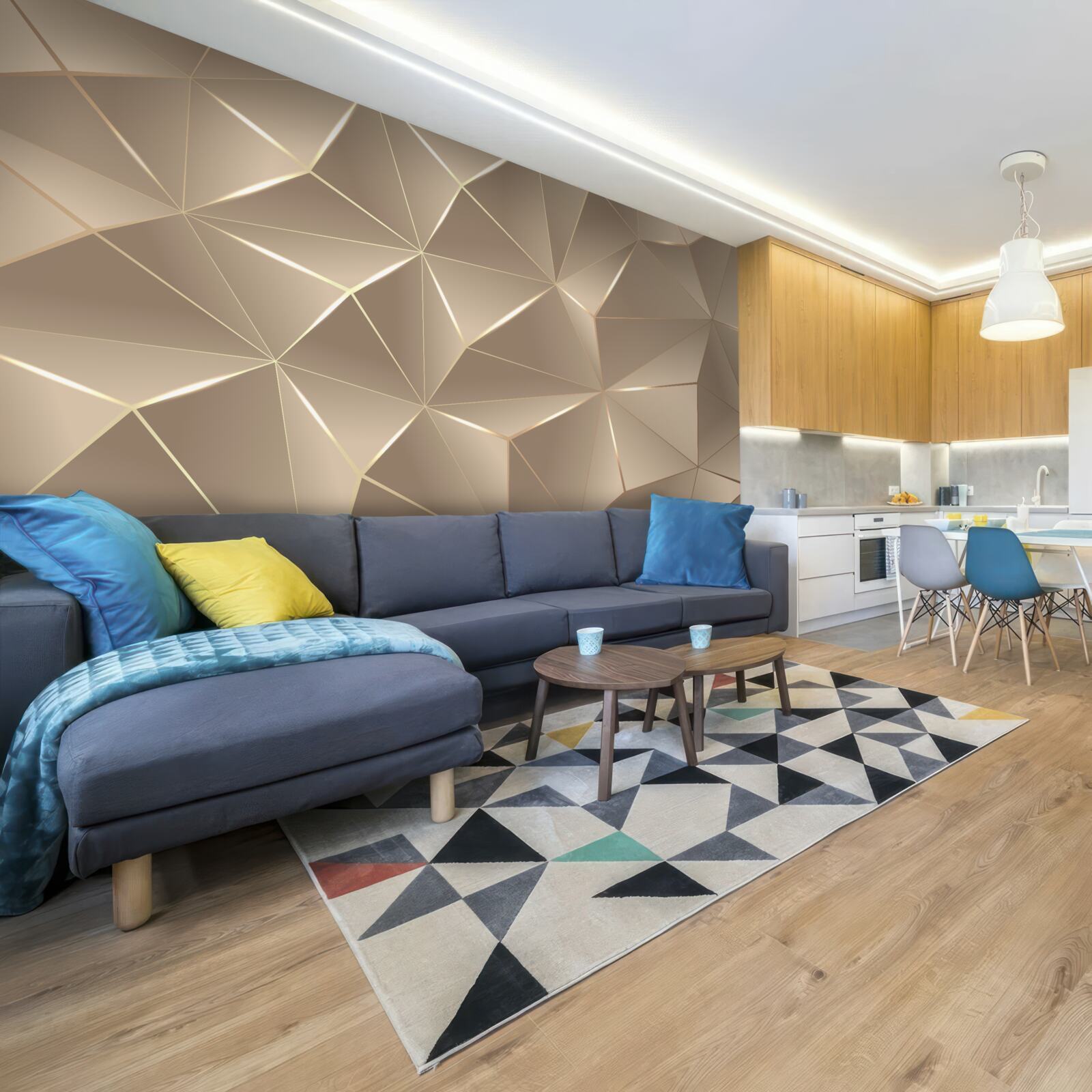 Fotobehang 3d texturen op een lichte achtergrond