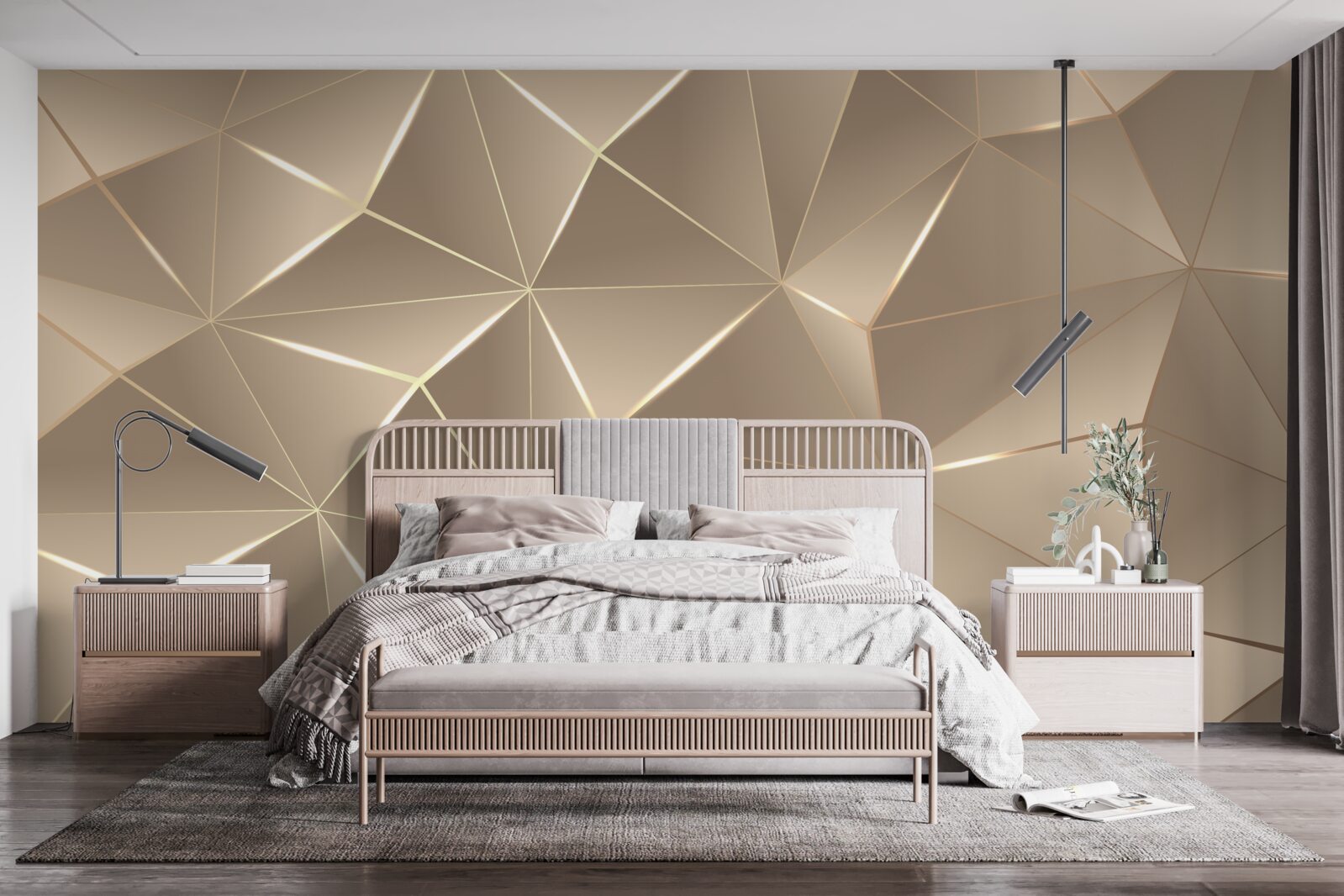 Fotobehang 3d texturen op een lichte achtergrond