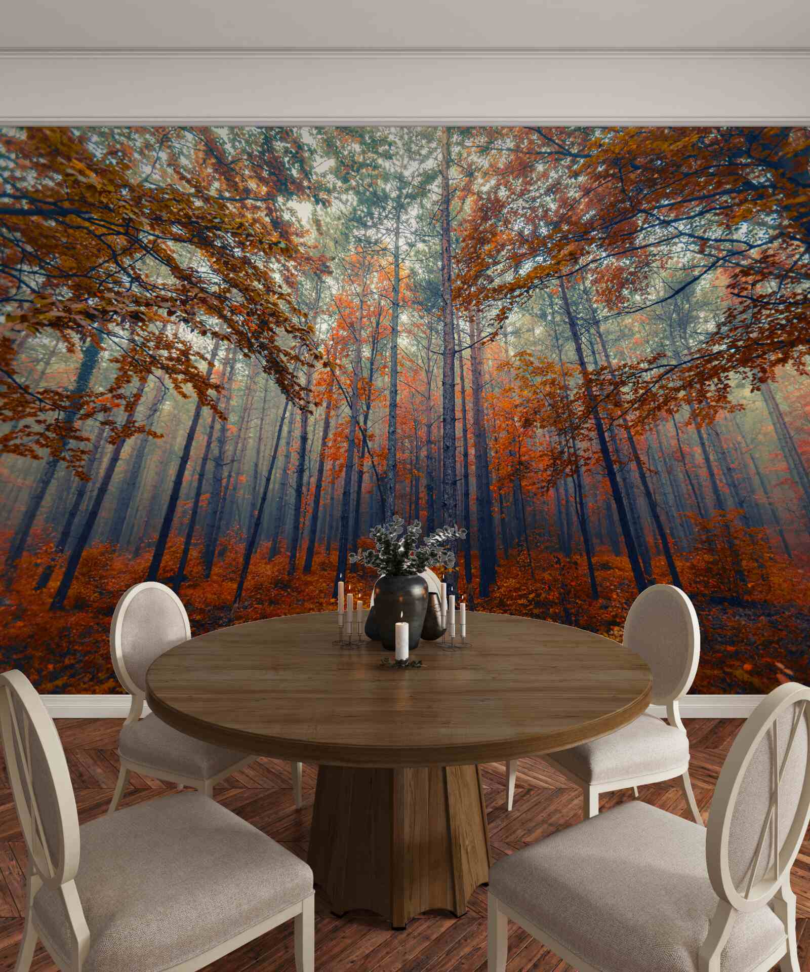 Fotobehang herfstbladeren uit het bos die gevallen zijn