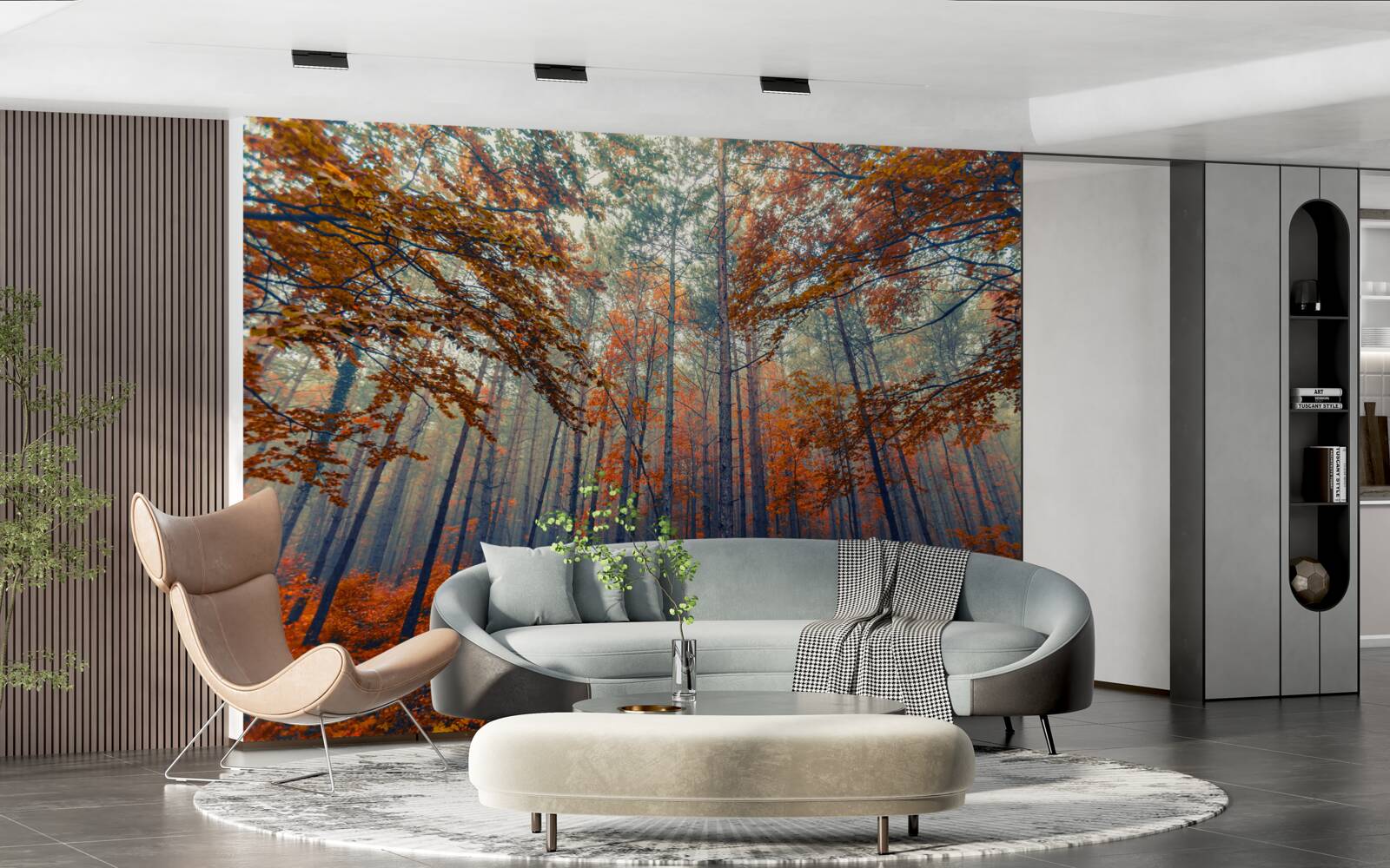 Fotobehang herfstbladeren uit het bos die gevallen zijn