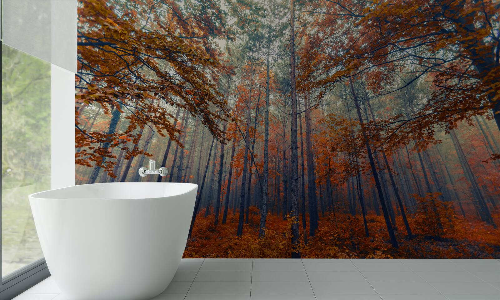 Fotobehang herfstbladeren uit het bos die gevallen zijn