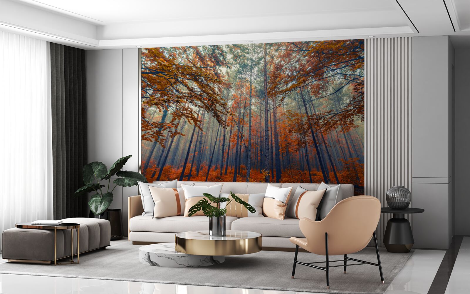 Fotobehang herfstbladeren uit het bos die gevallen zijn