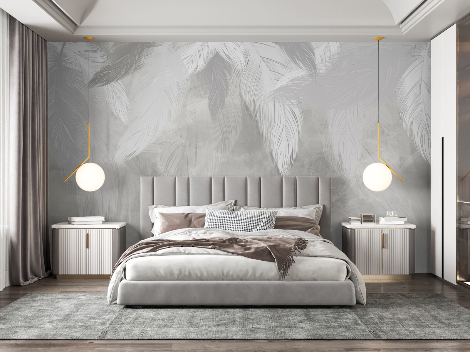 Fotobehang een ochtend in het regenwoud, gehuld in mist