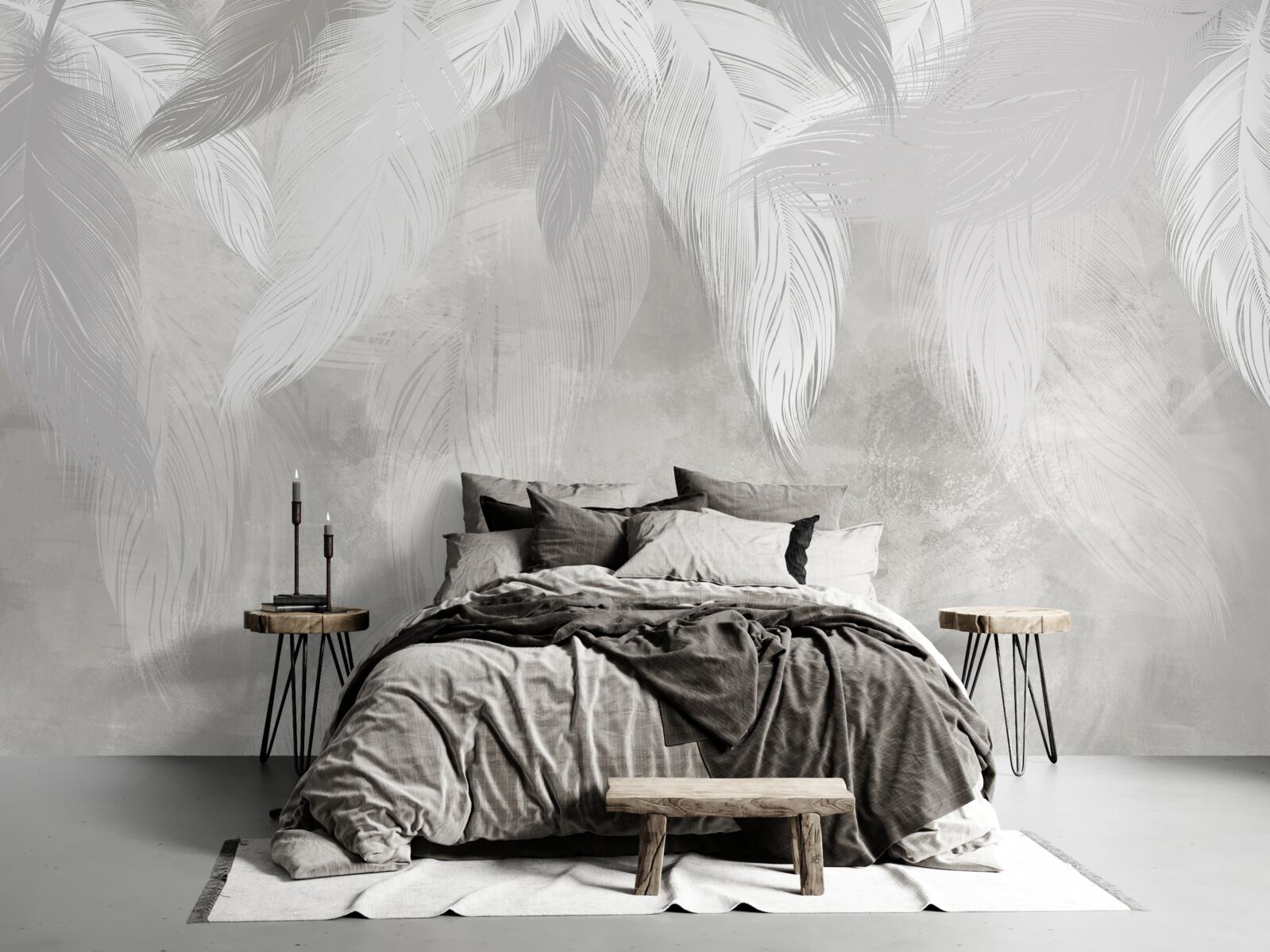 Fotobehang een ochtend in het regenwoud, gehuld in mist