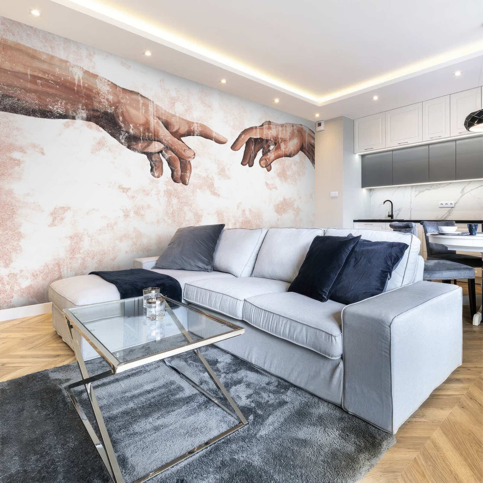 Fotobehang de handen van een man en een vrouw die samengevoegd zijn