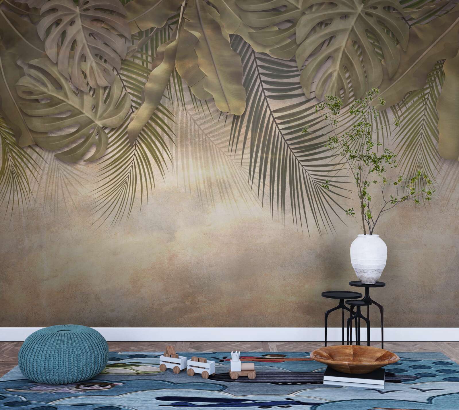 Fotobehang hangende groene flora