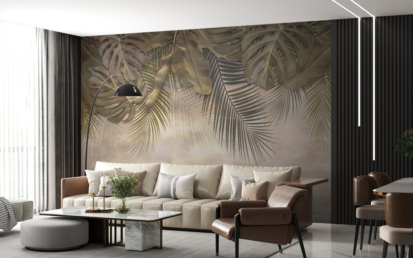 Fotobehang hangende groene flora