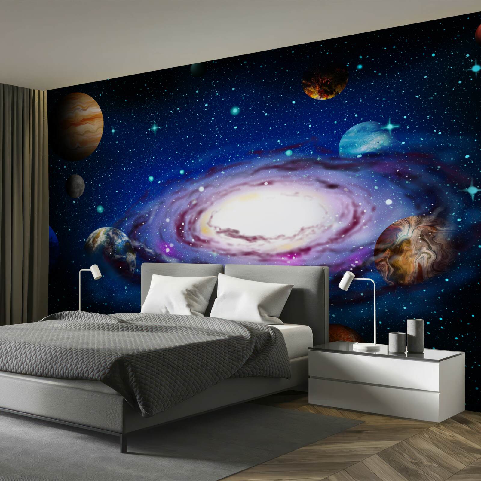 Fotobehang sterrenbeelden van ons universum