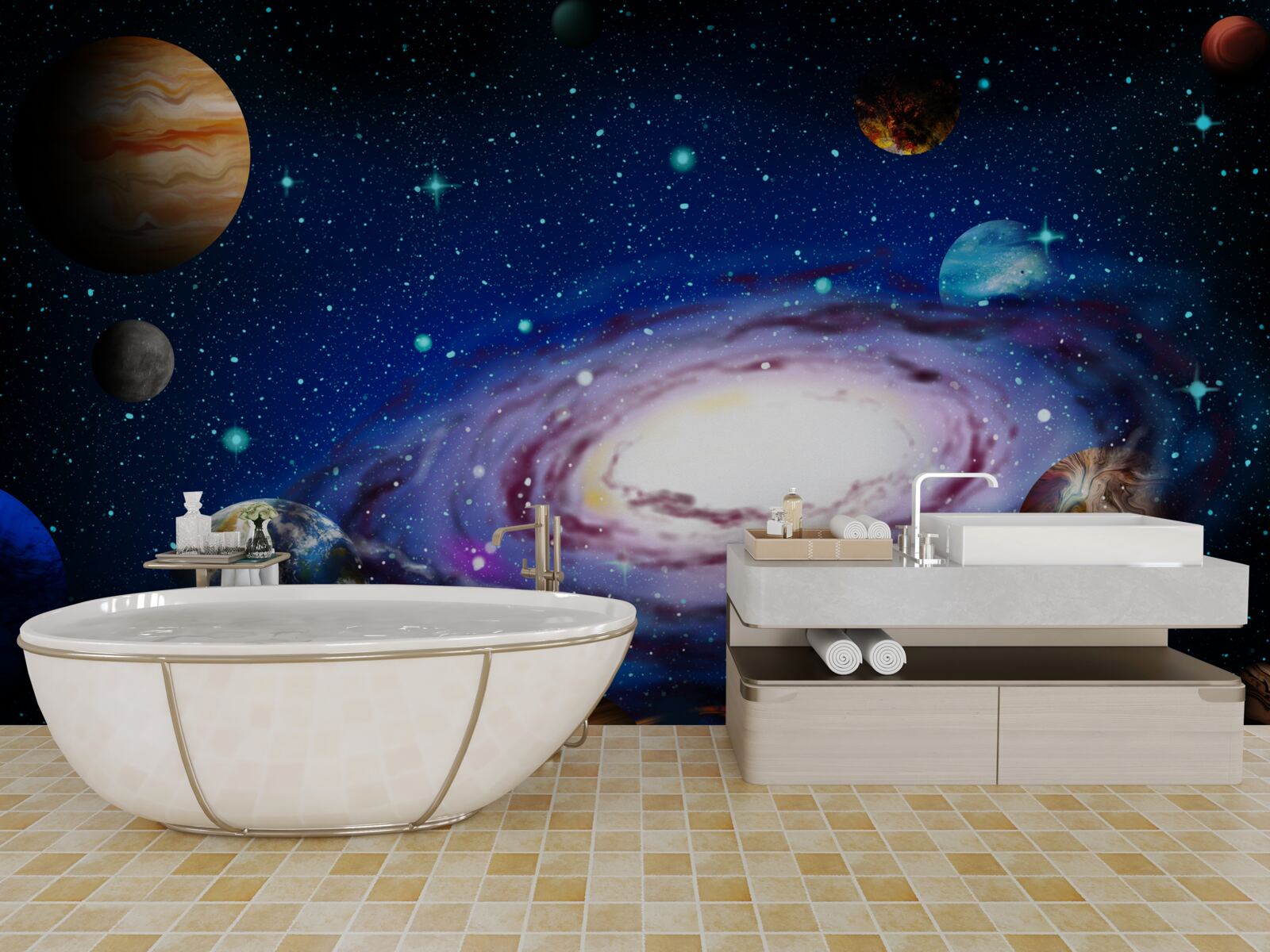 Fotobehang sterrenbeelden van ons universum