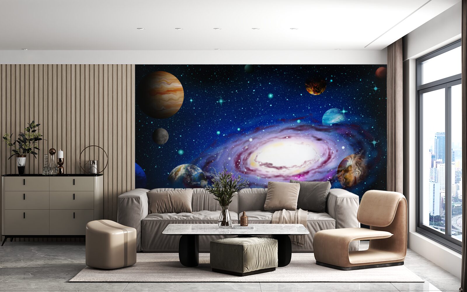 Fotobehang sterrenbeelden van ons universum