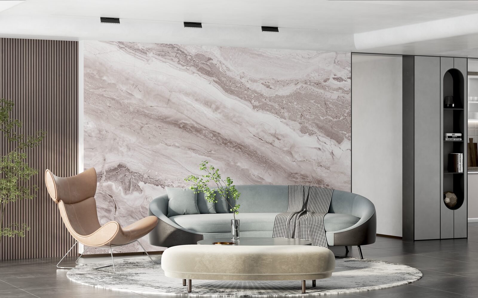 Fotobehang lichtbruin marmer