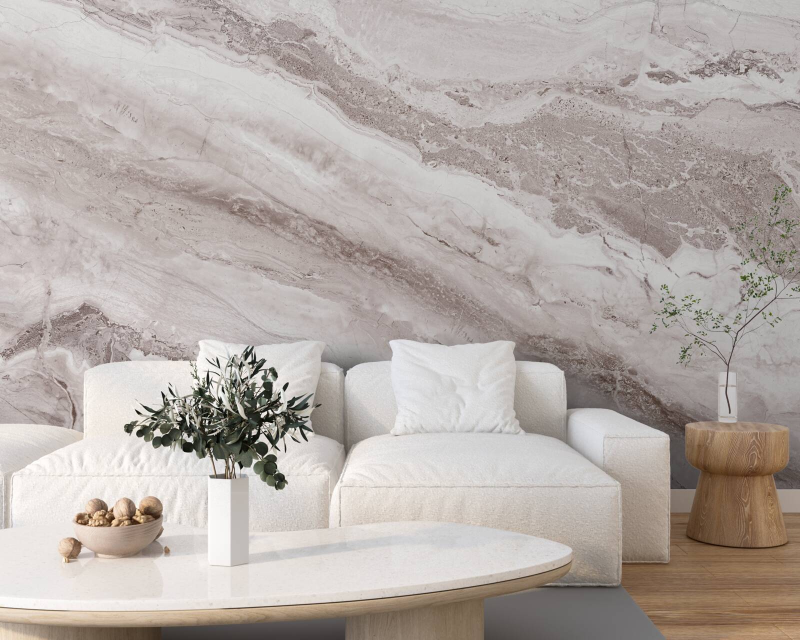 Fotobehang lichtbruin marmer