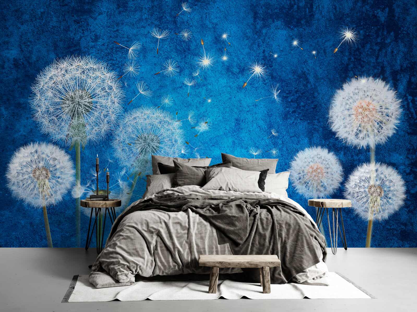 Fotobehang de sterrenhemel is bezaaid met melkkruid