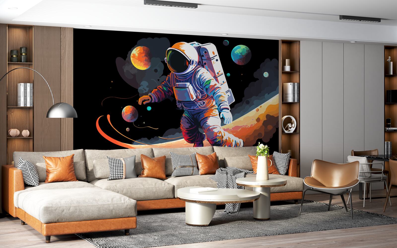 Fotobehang astronaut in het heelal