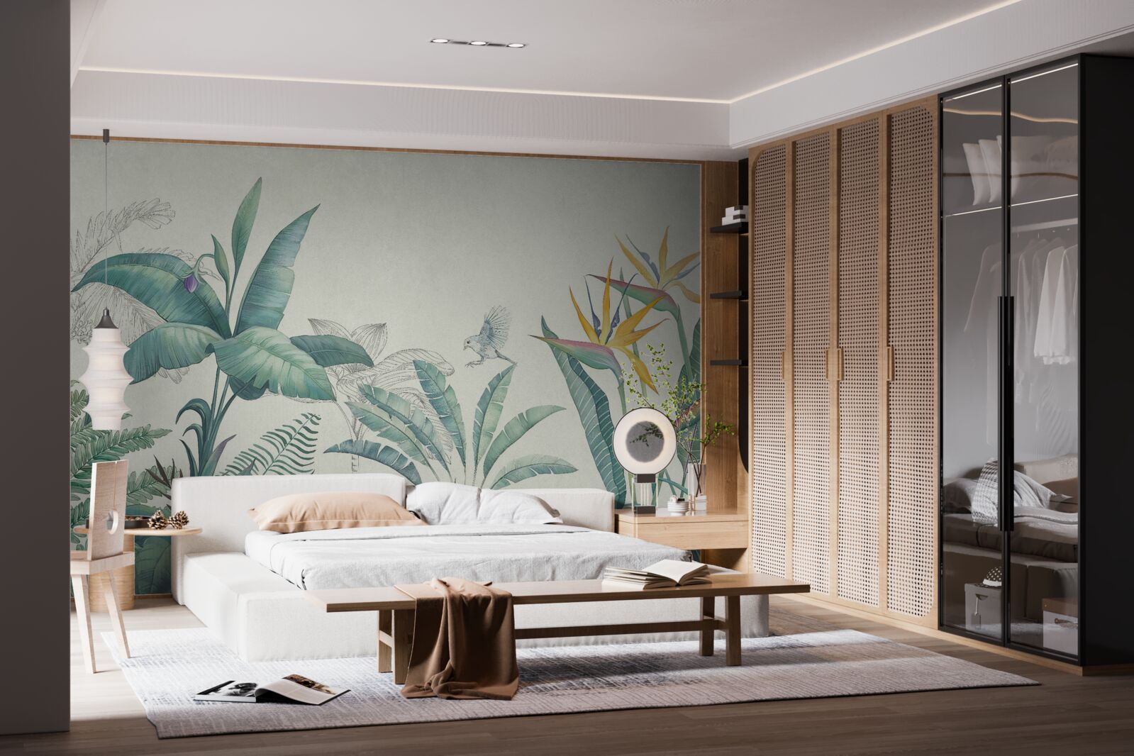 Fotobehang flora van de groene jungle